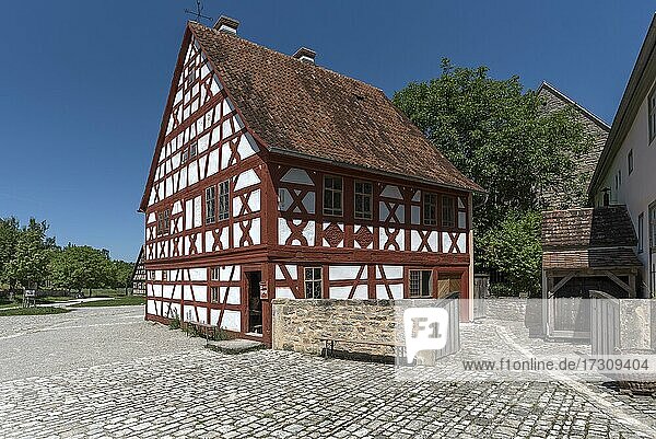 Historisches Fachwerkhaus  Fränkisches Freilandmuseum  Bad Windsheim  Mittelfranken  Bayern  Deutschland  Europa