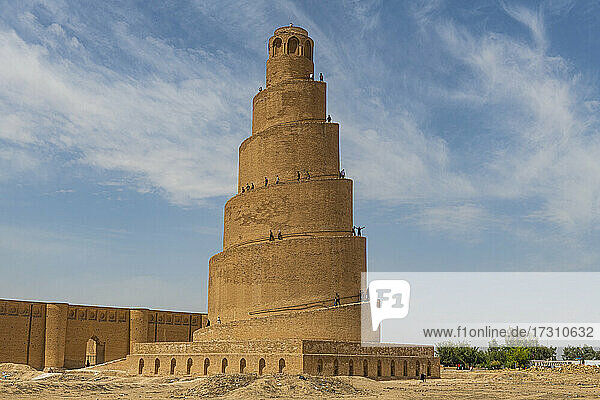 Spiralminarett der Großen Moschee von Samarra  UNESCO-Weltkulturerbe  Samarra  Irak  Naher Osten