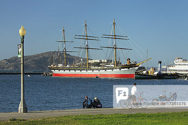 Museumsschiff Balclutha  San Francisco Maritime National Historical Park  Kalifornien  Vereinigte Staaten von Amerika  Nord-Amerika