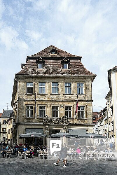 Restaurant in der historischen Altstadt  Bamberg  Bayern  Deutschland  Europa