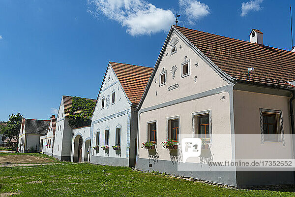 Das historische Dorf Holasovice  UNESCO-Welterbestätte  Südböhmen  Tschechische Republik  Europa