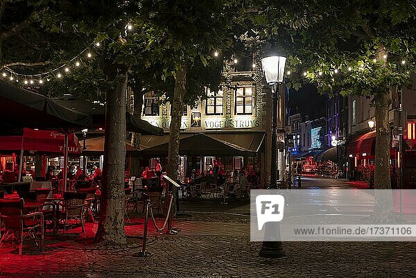 Restaurants am Vrijthof-Platz  Maastricht  Provinz Limburg  Niederlande  Europa