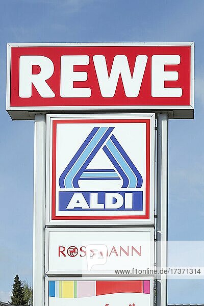 Logos  REWE  Aldi Nord  Discounter  Deutschland  Europa