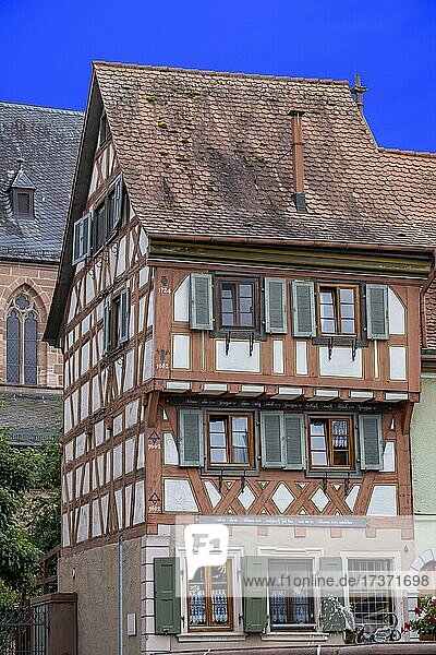 Fachwerkhaus in der Altstadt von Ladenburg  Baden-Württemberg  Deutschland  Europa