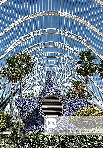 Das Umbracle, L'Umbracle, Stadt der Künste und Wissenschaften, Ciutat de les Arts i les Ciències, Valencia, Spanien, Europa