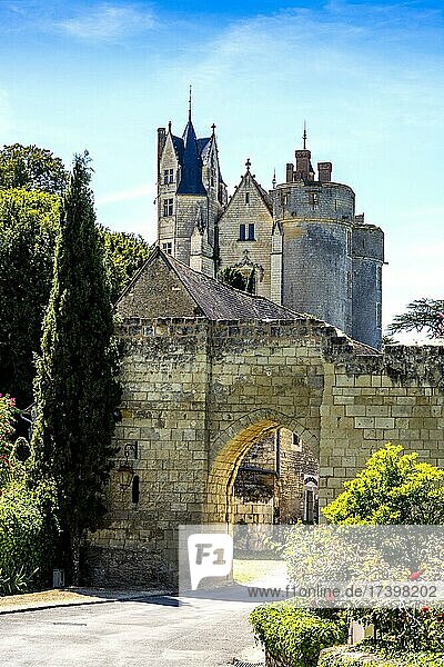 Montreuil Bellay  Blick auf das Schloss Montreuil Bellay  Departement Maine et Loire  Pays de la Loire  Frankreich  Europa