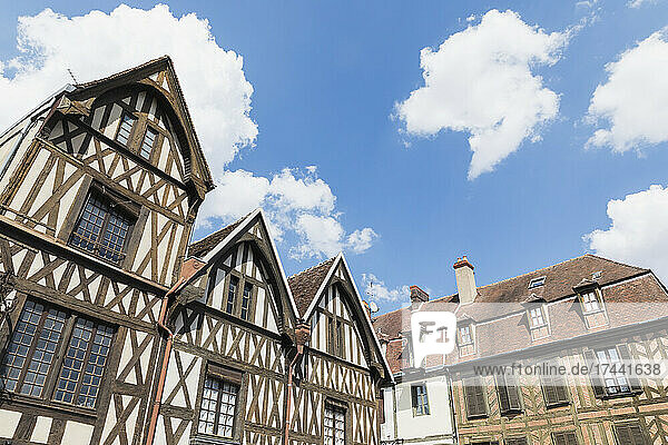 France  Yonne Department  Auxerre  Half-timbered houses in historic old town