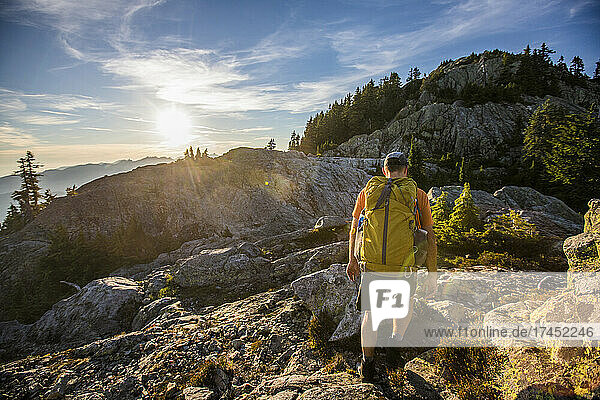 Hiking on Mount Seymour  Vancouver Canada.