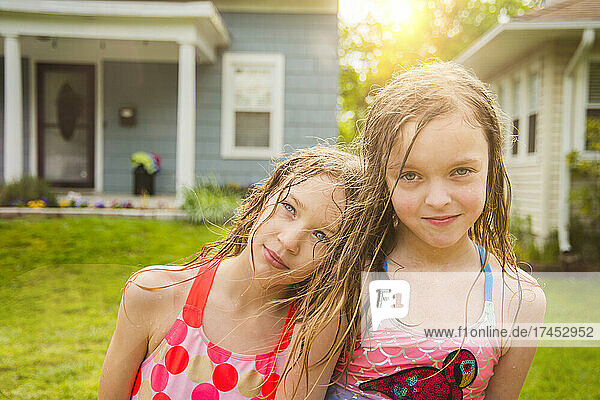 Summertime friends in the neighborhood