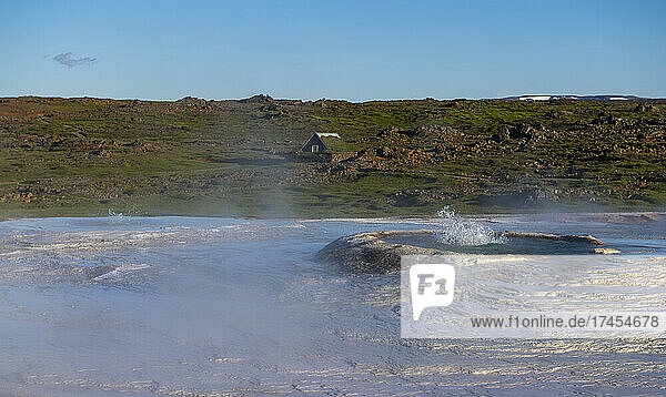 geothermal hot spring at Hveravellir in central Iceland