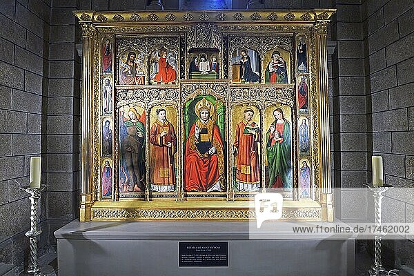 Retable de Saint Nicolas  Louis Brea  1500  Notre-Dame-Immaculée Cathedral  Monaco-Ville  Monaco  Cote d'Azur  Europe