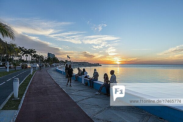 Malecon  Unesco world heritage site the historic fortified town of Campeche  Campeche  Mexico  Central America