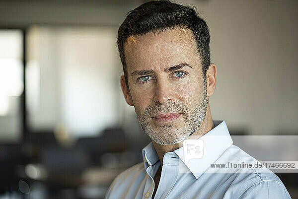 Portrait of thoughtful businessman in office
