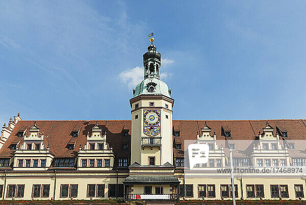Germany  Saxony  Leipzig  Clock tower of Old City Hall