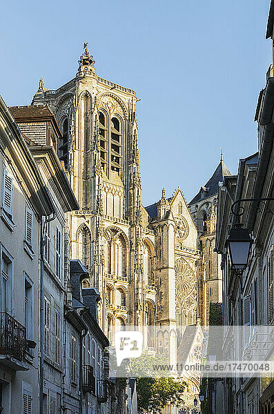 France  Cher  Bourges  Houses in front of Bourges Cathedral