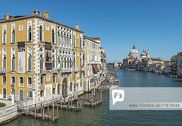 Palazzo Franchetti and Canal Grande  Grand Canal  Venice  Italy  Europe