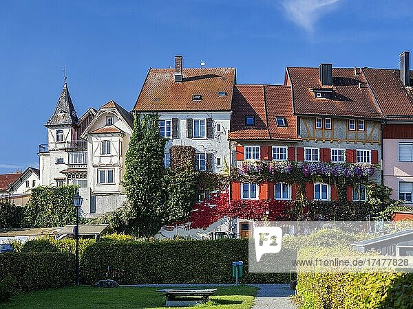 Fachwerkhäuser in der historischen Altstadt  Wangen im Allgäu  Baden-Württemberg  Deutschland  Europa