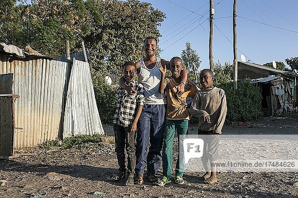 Father  Boys  Asebe Teferi  Oromia  Ethiopia  Africa