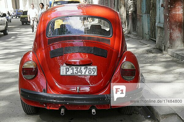 Vw Beetle classic car  Havana  Cuba  Central America