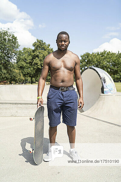 london  great britain  Man on skateboard  keep your mind and body in training