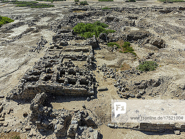 Aerial of Al Ukhdud Archaeological Site  Najran  Kingdom of Saudi Arabia  Middle East