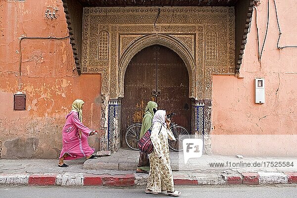 Gassen in der Kasbah von Marrakesch  Marrakesch  Marokko  Afrika