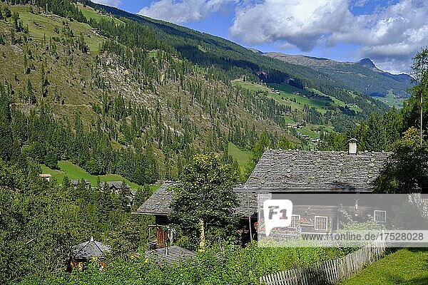 From the Ultner Höfeweg  near St. Nikolaus  Ulten Valley  South Tyrol  Trentino-Alto Adige  Italy  Europe