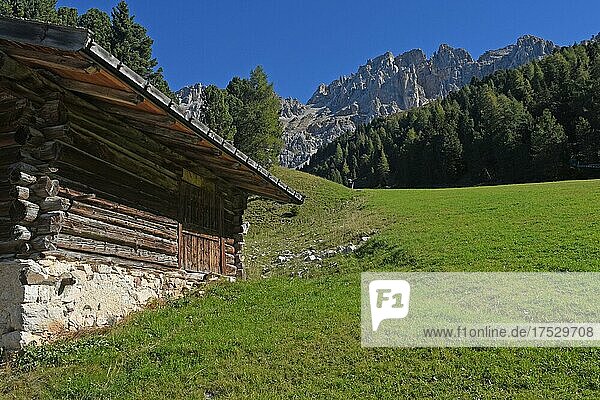 Mountain hut  Latemar  Dolomites  South Tyrol  Italy  Europe