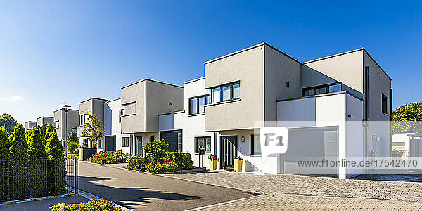 Germany  Bavaria  Neu-Ulm  Suburban houses in new development area