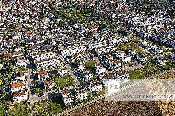 Deutschland  Baden-Württemberg  Sindelfingen  Luftaufnahme eines Neubaugebiets