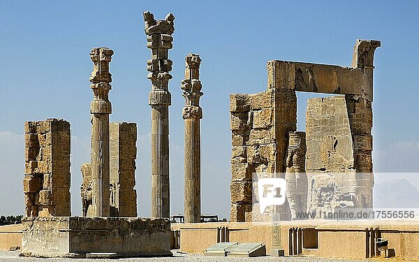 Tor aller Länder mit geflügelten Mischwesen  Persepolis  Persepolis  Iran