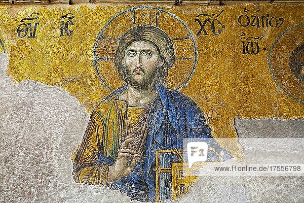 Hagia Sophia  Mosaik Christus Pantokrator  Istanbul  Türkei  Asien