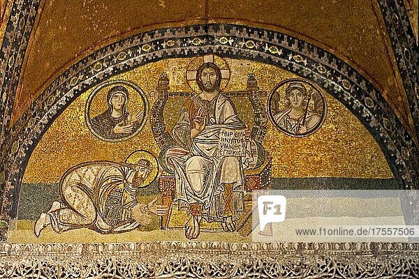 Hagia Sophia  Christus Mosaik  Istanbul  Türkei  Asien