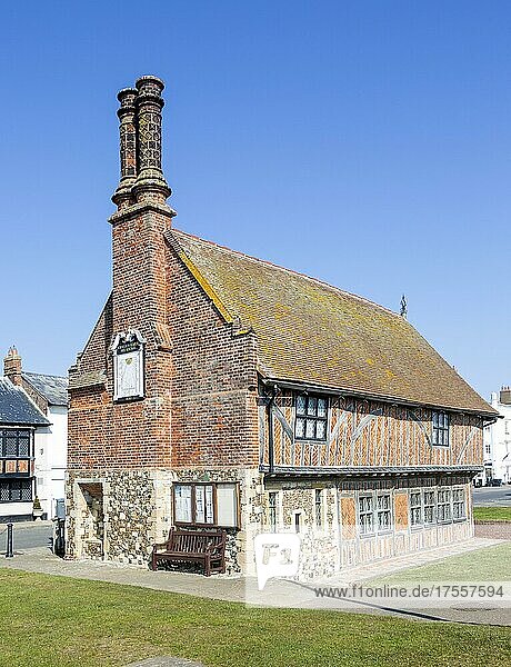Historische Moot Hall  Rathaus  Aldeburgh  Suffolk  England  UK 16. Jahrhundert Tudor-Architektur