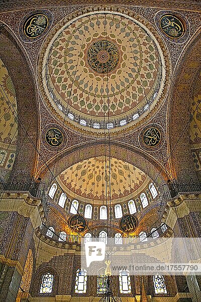 Mehrfachkuppeln der Neue-Moschee  Yeni Camii  Istanbul  Türkei  Asien