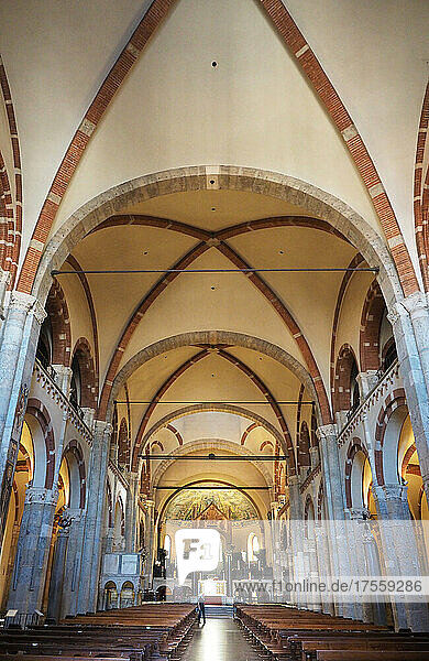 Europa  Italien  Lombardei  Mailand. Basilika Sant'Ambrogio  innen