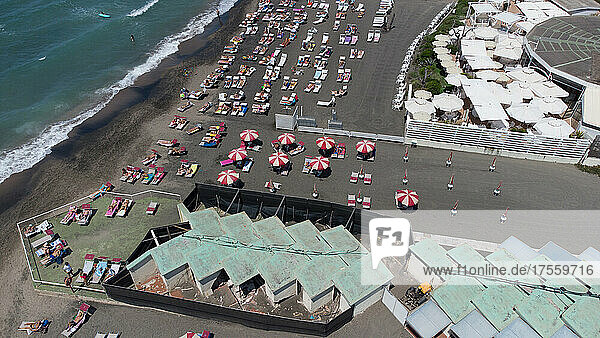 Europa  Italien  Latium  Rom  Strand von Ostia