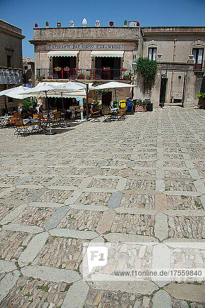 Europe Italy  Sicily  Erice  Loggia square