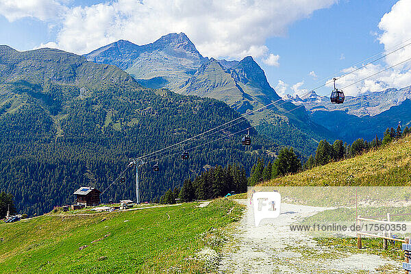 Italy  Aosta Valley  Champoluc  Crest mountain