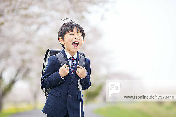 Japanese Elementary School Boy With A Smile
