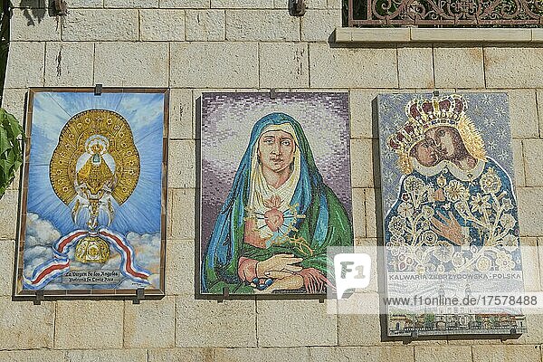Marienbilder  Verkündigungsbasilika  Nazareth  Israel  Asien