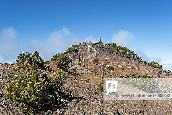 On the summit of Pico Ruivo  Madeira  Portugal  Europe