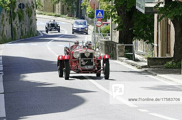 Mille Miglia 2014  No. 41 Alfa Romeo 6C 1500 MMS built in 1928 Vintage car race. San Marino  Italy  Europe