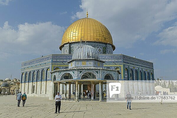 Felsendom mit Kettendom  Tempelberg  Jerusalem  Israel  Asien