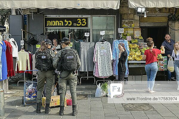 Police  Mahane Yehuda Market  Jerusalem  Israel  Asia
