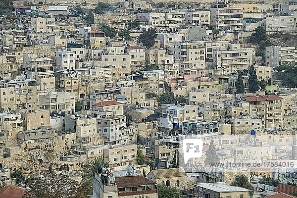 Silwan  palästinensischer Stadtteil in Ostjerusalem  Jerusalem  Israel  Asien