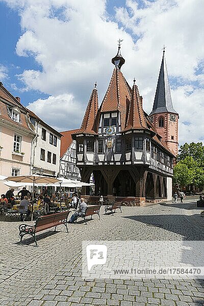 Historisches Rathaus  Michelstadt  Odenwald  Hessen  Deutschland  Europa