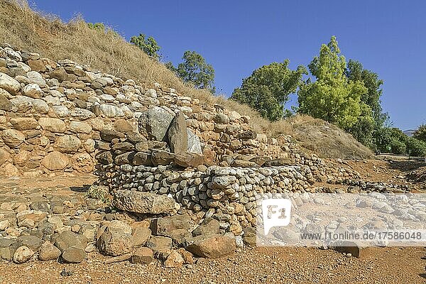 Ausgrabungsstätte antiker Ort Dan  Nationalpark Tel Dan  Israel  Asien