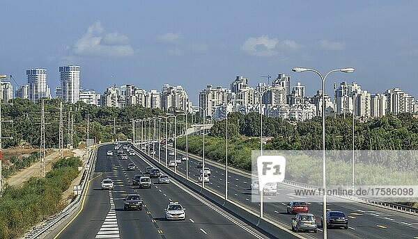 Autobahn A2 bei Netanja  Israel  Asien