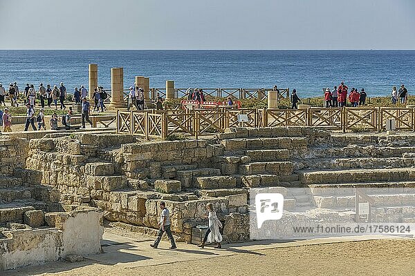 Palace of Herod  excavation site Caesarea  Israel  Asia